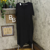 Comfort Code by Cuddl Duds Women's Elbow Sleeve Handkerchief Hem Dress