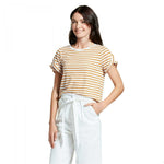 A New Day Women's Linen Blend Short Sleeve Ruffle T-Shirt