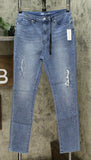 DG2 by Diane Gilman Women's Tall Destructed Multi-Stone Skinny Jeans