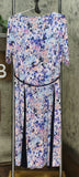 Nina Leonard Women's Plus Size Nicole Belted Midi Dress With Godet Detail