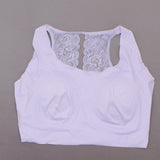 Rhonda Shear Women's Body Bra With Lace Back Lavender XL