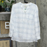 Style & Co. Women's Petite Cotton Textured Roll Tab Long Sleeve Shirt