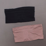 Rhonda Shear 2 Pack Seamless Underwire Bandeau Bras Mocha/ Black Medium