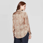 A New Day Relaxed Fit Long Sleeve Collared Button-Down Blouse