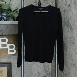 Charter Club Women's V Neck Cashmere Sweater Black Small