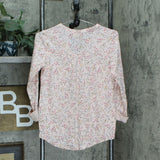 Style & Co. Cotton Roll Tab Split Neck Henley Knit Top