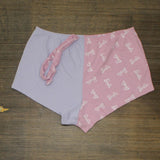 Barbie Women's Pajama Sleep Lounge Shorts with Headband Purple / Pink XL