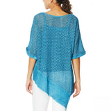 Democracy Women's Mineral Wash Top With Crochet Detail