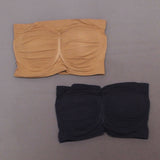 Rhonda Shear 2 Pack Underwire Bandeau Bras With Removable Pads Black/ Caramel XS