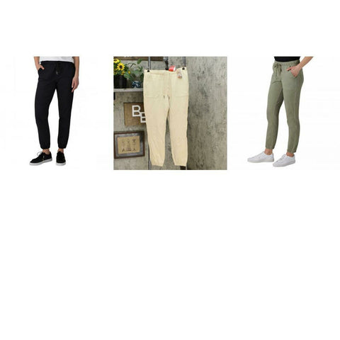 Weatherproof Vintage Women's Woven Twill Slim Fit Jogger Pants
