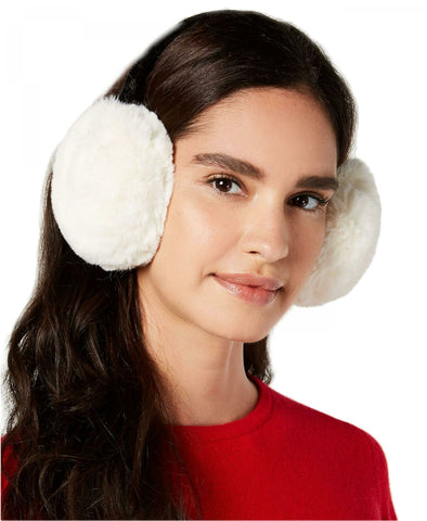 INC International Concepts Velvet & Faux-Fur Earmuffs. 154870 White