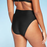 Shade & Shore Women's High Leg High Waist Cheeky Bikini Bottom
