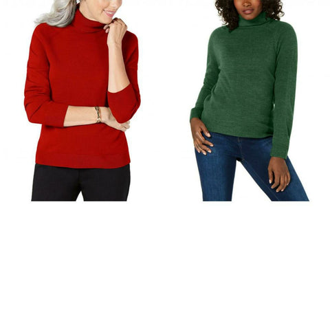 Karen Scott Petite Basic Solid Luxsoft Turtleneck Sweater