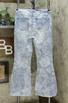 DG2 by Diane Gilman Classic Stretch Printed Flare Jeans Chambray 12