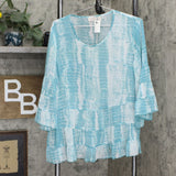 LOGO by Lori Goldstein Printed Chiffon Blouse With Tank Top
