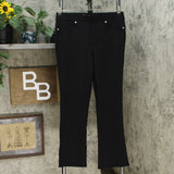 DG2 by Diane Gilman Pull On Stretch Ponte Boot Cut Pants Black Petite Medium