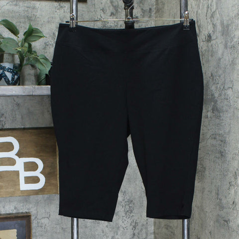 Women with Control With Control Wicked Pedal Pusher Pants Onyx Petite Large