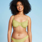 Xhilaration Women's Smocked Underwire Bikini Top