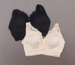 Rhonda Shear 2 Pack Pinup Bras With Removable Pads Black/ Nude Large