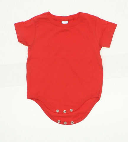 Rabbit Skins 4480 Infant Baby Short Sleeve One Piece Bodysuit Red 18 Months