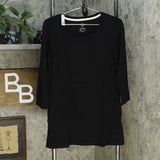 Isaac Mizrahi Live! Women's Essentials Pima Cotton Tunic Top with Long Side Slits