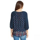 Vintage America Women's Raglan 3/4 Sleeve Peasant Top