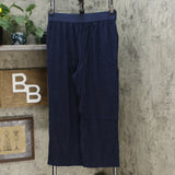 DG2 by Diane Gilman Womens Stretch Linen Blend Crop Pants