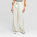 A New Day Women's Mid Rise Wide Leg Pull-On Pants Small Cream