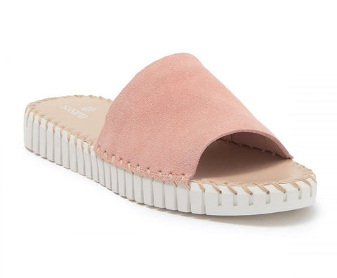 Susina Women's Suede Slide Sandal With Whipstitching Detail