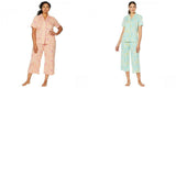 HUE Women's Plus Size 2-Piece Capri Pant Sleepwear Pajama Set