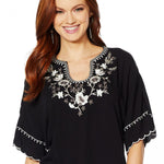 Colleen Lopez Women's Embroidered Poncho Top