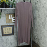Cuddl Duds Softwear Stretch Maxi Button Front Cardigan Peppercorn Medium