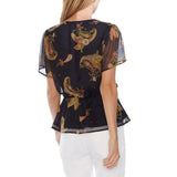 Vince Camuto Women's Paisley Surplice Blouse