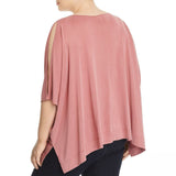 Love Scarlett Women's Plus Size Kimono Sleeve Cold-Shoulder Top