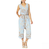 Democracy Women's Printed Belted Crop Jumpsuit