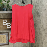 DG2 by Diane Gilman Mixed Media Easy Tank Top Red Plus 3X