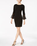 Calvin Klein Women's Petite Ruffled-Sleeve Sheath Dress