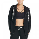 DKNY Sport Logo Fleece Full Zip Hooded Sweatshirt