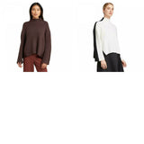 Prologue Women's Rib Knit Mock Turtleneck Pullover Sweater