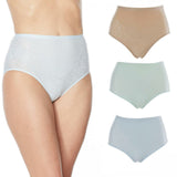 Rhonda Shear Women's 3 Pack Jacquard Ahh Brief Panties