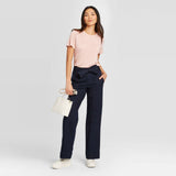 A New Day Women's Casual Fit Short Sleeve Crewneck Sandwash T-Shirt