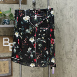 Stars Above Women's Floral Print Satin Long Sleeve Notch Collar Pajama Set