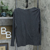 Karen Scott Petite Embellished Print Long Sleeve Christmas Top