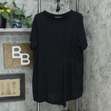 DG2 by Diane Gilman Plus Size Asymmetric Pleated Knit Top