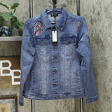 DG2 by Diane Gilman Women's Embroidered Denim Jean Jacket