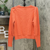 Who What Wear Women's Crewneck Edwardian Sweatshirt Paprika XS