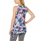 NWT Ideology Womens Floral-Print Side-Tie Tank Top. 100061656MS Large