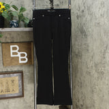 DG2 by Diane Gilman Pull On Stretch Ponte Boot Cut Pants Black Petite XS