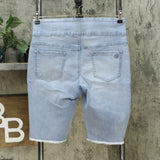 DG2 by Diane Gilman Pull On Bermuda Shorts Chambray Petite Medium