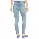 Buffalo Women's Jess Rip And Repair Mid Rise Skinny Jeans Light Blue 6/28